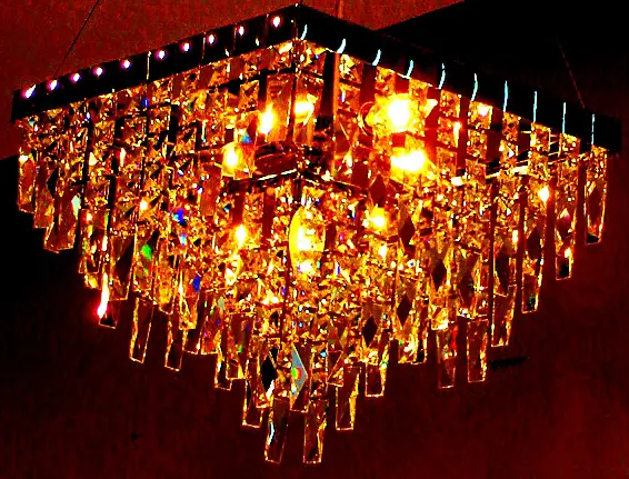 black crystal chandelier lighting