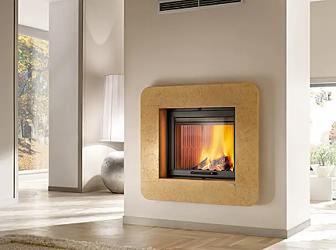 interior design brick fireplace