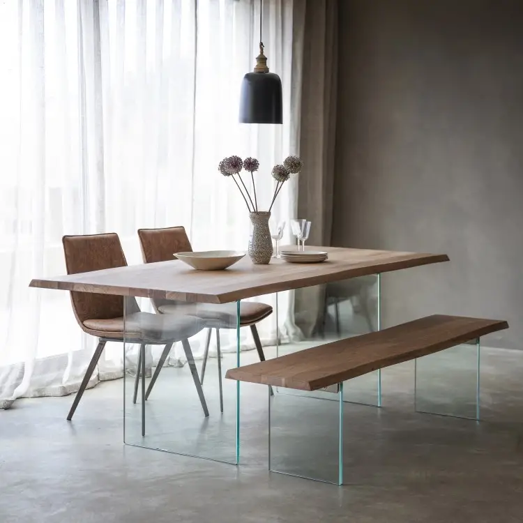 Modern Dining Table with Bench Style Seating [Source: https://pin.it/2mL67oR]