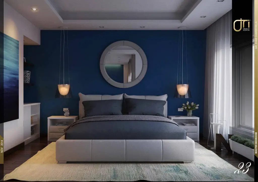 Grey and Blue Bedroom Design (homify.com.mx)