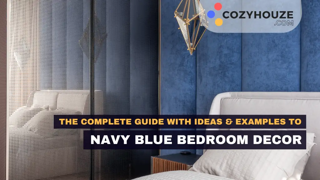 Navy Blue Bedroom Decor - Featured