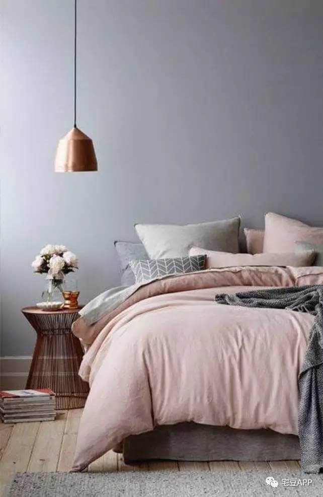 Pink and Grey Bedroom By sheerluxe.com