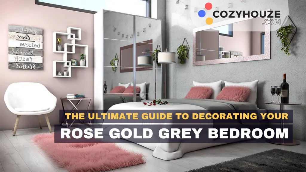 Rose Gold Grey Bedroom - Featured