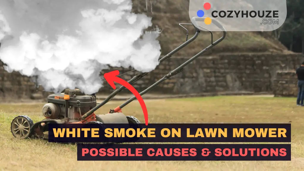 White Smoke On Lawn Mower - Featured