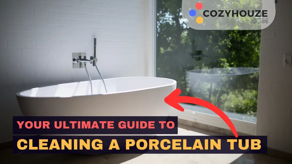 Cleaning porcelain tub - Featured